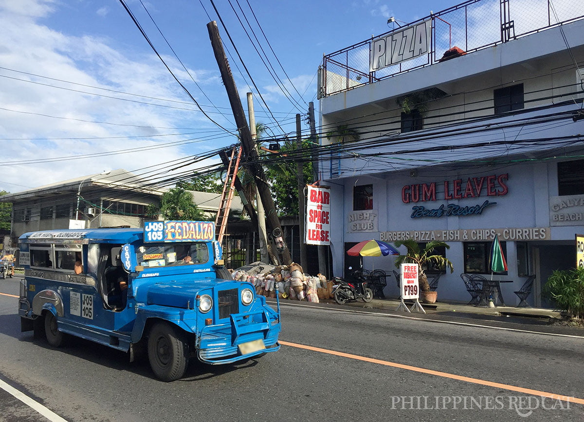 Blue Jeepney in Barrio Barretto