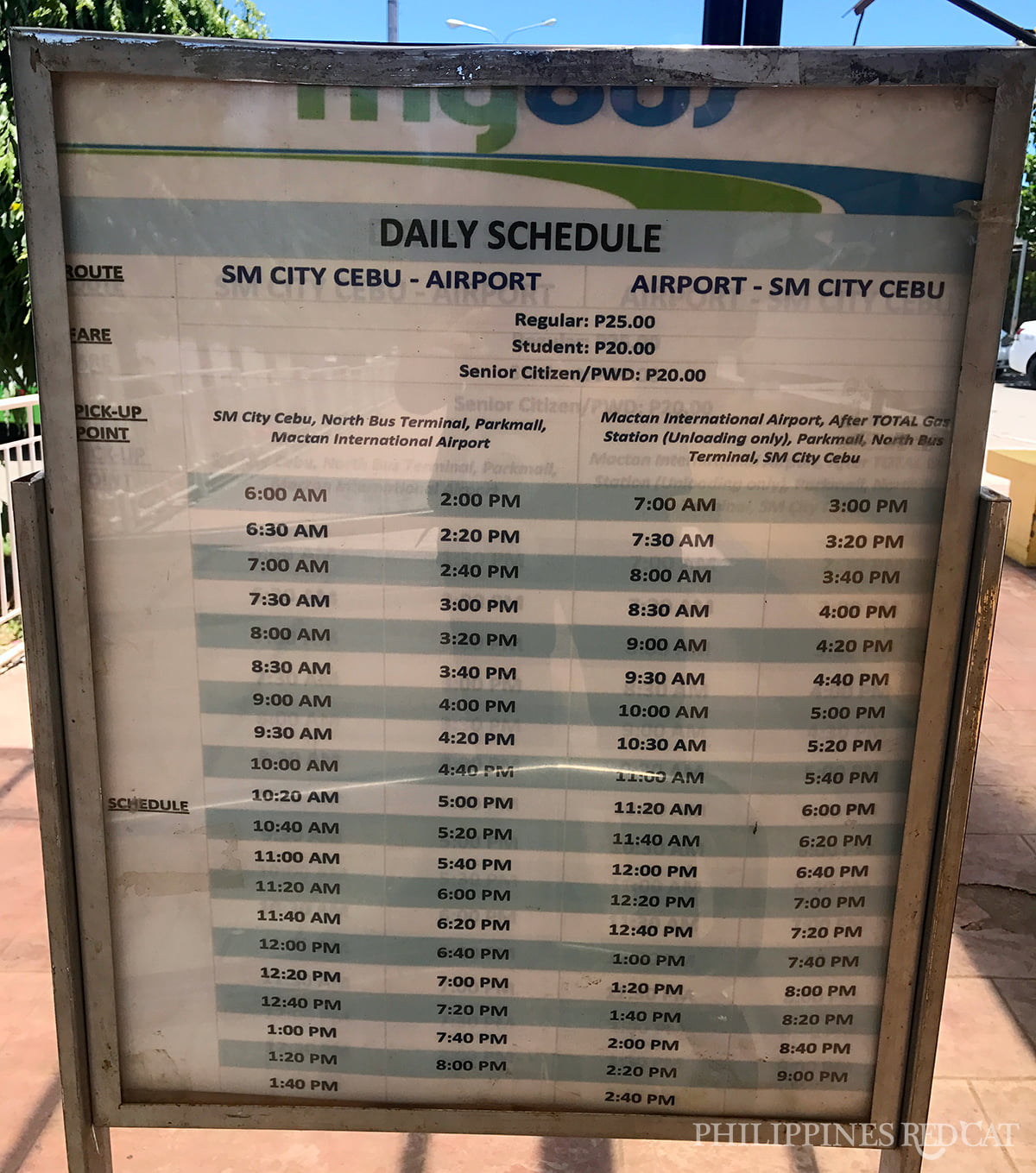 Cebu Airport Bus Schedule