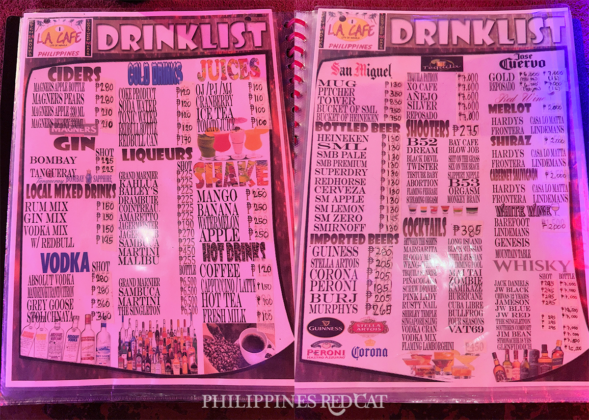 Manila Girly Bar Drink Prices